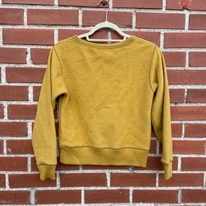 J. Crew Brushed Terry Pullover Sweatshirt Mustard Yellow XXS